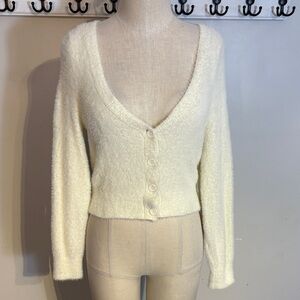 Aerie Whoa so soft cardigan in off white NWOT size XS